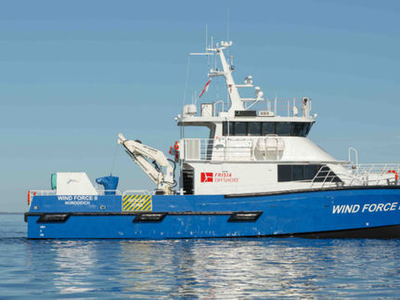 Service boat - WIND FORCE II - Baltic Workboats AS - wind farm service boat / catamaran / inboard