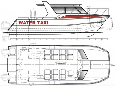 NEW 9.95M ALLOY WATER TAXI / TOUR BOAT - KITSET