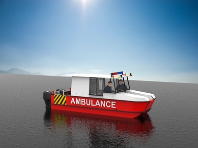 NEW Sabrecraft Marine Ambulance Rescue Ambulance Boat AMB7400