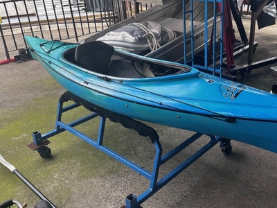 Used Old Town Loon 111 sit in kayak in excellent condition including a trolley and full fibreglass paddle!