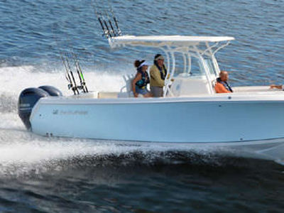 Outboard center console boat - 270CC - Sailfish - twin-engine / sport-fishing / with T-top