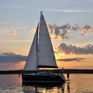 Cruising sailboat - 28 Magnam - Tes Yacht - with bowsprit / trailerable