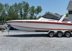 1989 34ft Welcraft Scarab Boat Twin 454 With Trailer