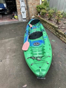 Double kayak with paddle