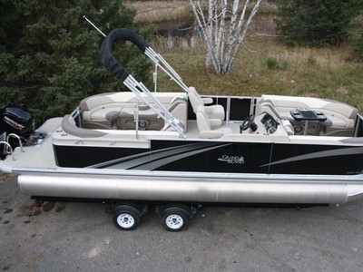 New 26 Two Tube Pontoon Boat With 115 Hp And Trailer