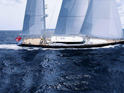 Classic sailing super-yacht - SQUALL - Perini Navi - with deck saloon / aluminum / ketch