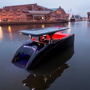 Catamaran small boat - Catamaran Electrico - Flash Catamarans - inboard / solar powered / 10-person max.