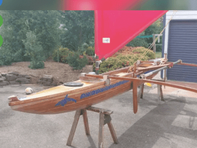 Cedar Strip Outrigger Sailing Canoe