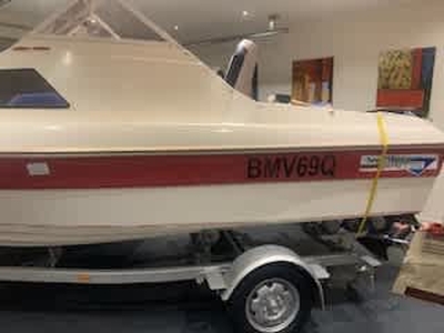 1983 Hain Hunter 460 SLC boat with 2015 EVINRUDE 90 motor