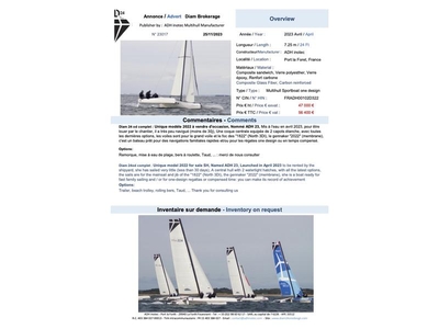 2023 ADH inotec Diam 24 od sailboat for sale in Outside United States
