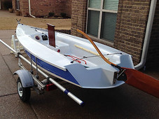 zuma fiberglass sailboat and aluminum trailer, small sailboat in jackson, tn