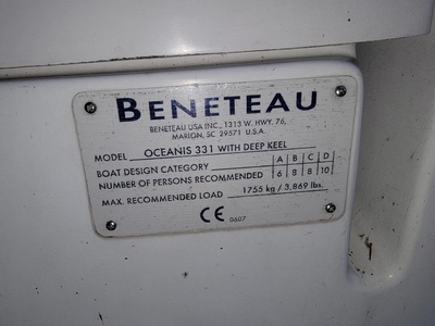2005 Beneteau 331 sailboat for sale in Ohio