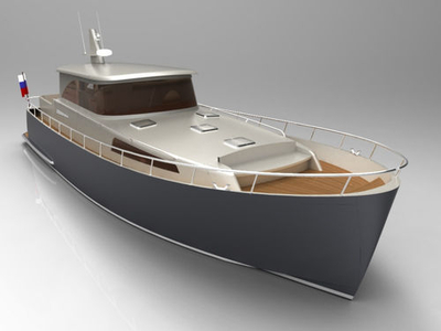 Cruising motor yacht - TRIDENTE - Ushakovo Yards LTD - traditional / hard-top / displacement hull