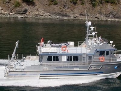 Scientific research boat - R/V Fulmar - All American Marine - catamaran / inboard / aluminum