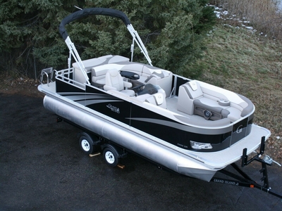 Triple Tube 22 Ft High End Cruise Pontoon Boat With 150 Hp And Trailer
