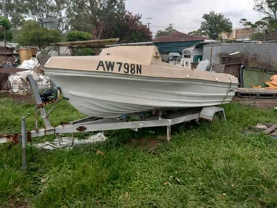 Boat,trailer and 80hp motor