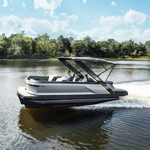 Outboard pontoon boat - 20 MAX - Manitou Pontoon Boats - tri-tube / open / side console