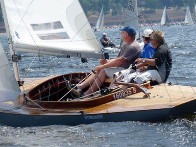 Sport keelboat sailboat - V6 Dragon - Petticrows - one-design / wooden / ISAF class