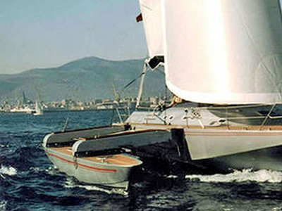 Trimaran sailing yacht - TRIS 50 - Cantieri Magazzù - cruising / with open transom