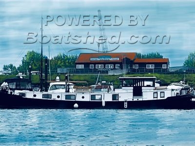 Dutch Barge Klipperaak With Gaff Rigged Staysail