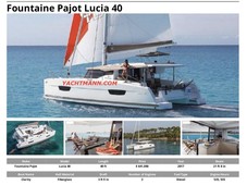 2017 Fountaine Pajot Lucia 40 sailboat for sale in Georgia