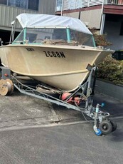 18.6 Huon pine fibreglass boat for sale
