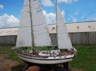 Vintage (Nautor 43 Type) Fiberglass Sailboat