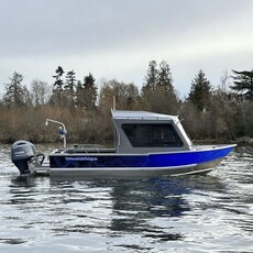 Outboard day fishing boat - PYBUS OFFSHORE 21' - Wooldridge - wheelhouse / aluminum