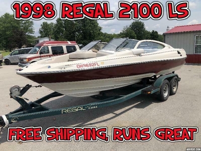 NICE 1998 REGAL 2100 LSR BOAT. FFREE SHIPPING, VIDEO, 5.7, PENTA, OPENBOW, WOW