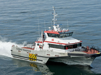 Crew transfer offshore support vessel - EXPRESS TRI SWATH 27 - Austal USA - for wind farms