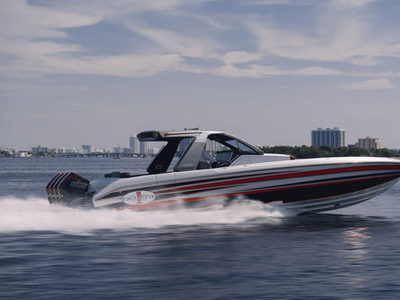 Outboard center console boat - 41' NIGHTHAWK - Cigarette Racing Team - four-engine / racing / high-performance