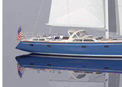 cruising-racing sailing yacht - 65 offshore - lyman morse - with open transom with bowsprit