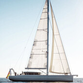 cruising sailing super-yacht - yc - yyachts - with open transom sloop with bowsprit