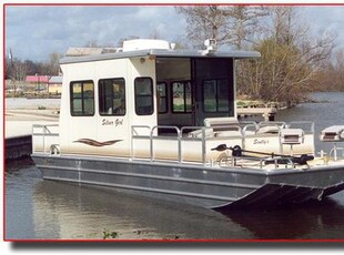 Inboard houseboat - 26 Cabin Barge - Scully's Aluminum Boats - aluminum