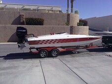 Trick/Skater Tunnel Boat, 300 XS Mercury Racing Motor With Trailer.