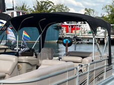 Premier SunSpree Pontoon Boat, 22-foot Tritoon, 115 HP Mercury Optimax, Trailer