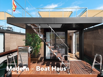 Boat Haus Mediterranean 8X4 MODERN Houseboat