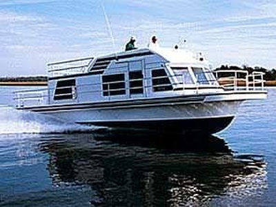 Inboard houseboat - 44' Sport Series - Gibson Boats - canal