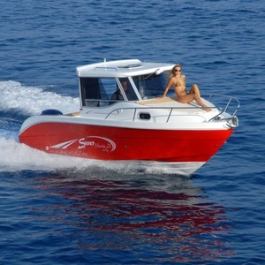 Outboard day fishing boat - Manta 21 - SAVER S.R.L. - hard-top / 7-person max. / with cabin