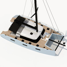 Catamaran sailing yacht - R6 - Vaan Yachts bv - cruising / with open transom / with bowsprit