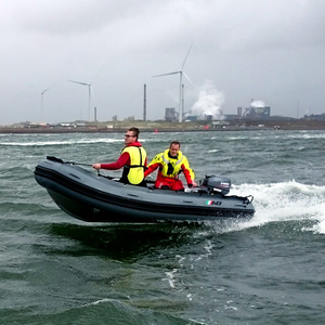 Rescue boat - A12 - AB Inflatables - outboard / aluminum / rigid hull inflatable boat