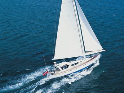 Cruising sailing yacht - JACQUELINA - Pendennis - with open transom / with deck saloon / custom