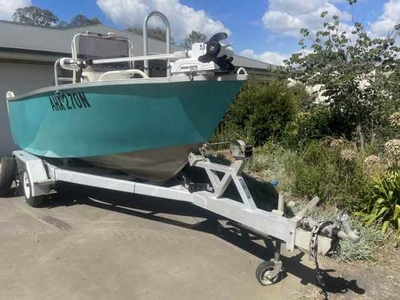 2013 5 meter origin boat and alloy trailer