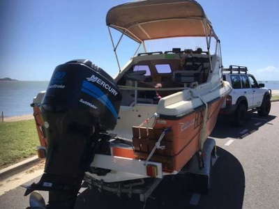 5m Fibreglass Half Cabin Boat For Sale - Waa2