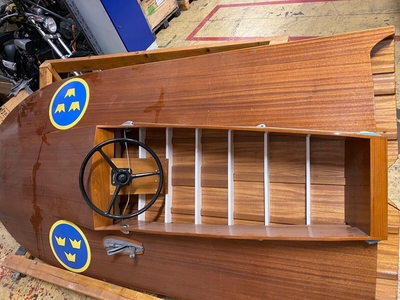 Wooden Swedish Racing Boat Fullt Restored 1950's