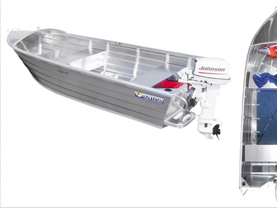 Brand new Horizon 435 Angler open tiller steer aluminium boat.