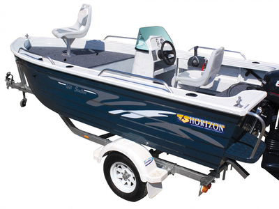 Brand new Horizon 444 Stalker Deluxe side console V - punt aluminium boat.