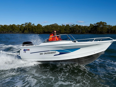 QUINTREX 500 CRUISEABOUT Bow Rider Pack 1 Powered by the Yamaha F75HP