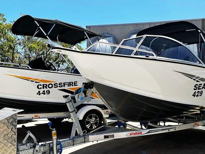Stacer 429 Seamaster Runabout + Mercury 60hp Fourstroke + Stacer Aluminium Trailer Boat Package For Sale Perth WA