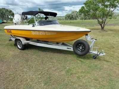 Ski boat with 2013 Evinrude outboard